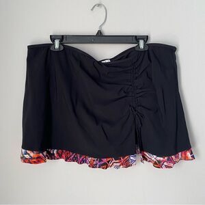 Profile by Gottex Women’s Plus Size Skirtini Bikini Bottom with Skirt Black 22W